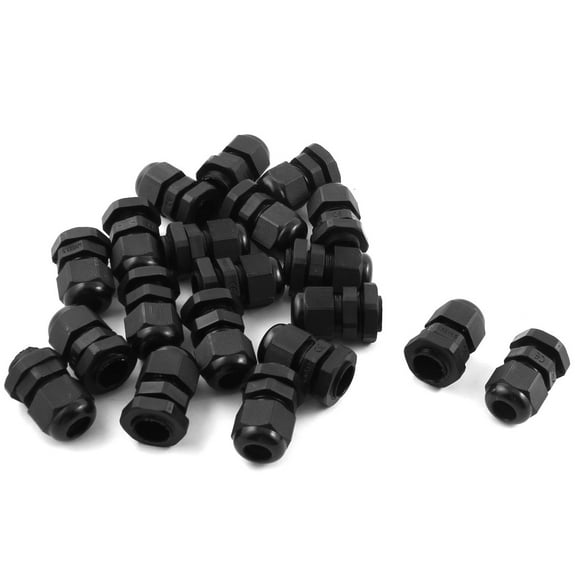 Unique Bargains 20Pcs Waterproof M16x1.5 4mm to 8mm Cable Range Gland Connector Black