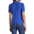 thumbnail image 3 of BLUSA CHIC PARA MUJER CON CUELLO PETER PAN Y MANGAS CORTAS ABULLONADAS CAMISA RETRO XS AZUL REAL, 3 of 6