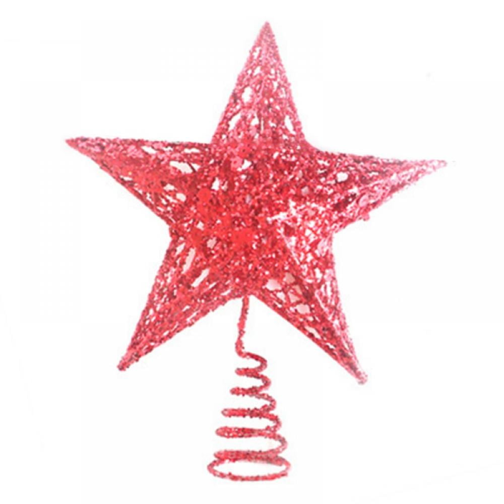 Christmas Tree Topper, Star Tree Topper with LED Light, 3D Glitter