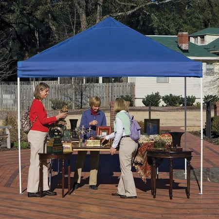 10' x 10' Pro Pop-up Canopy Straight Leg, Blue Cover
