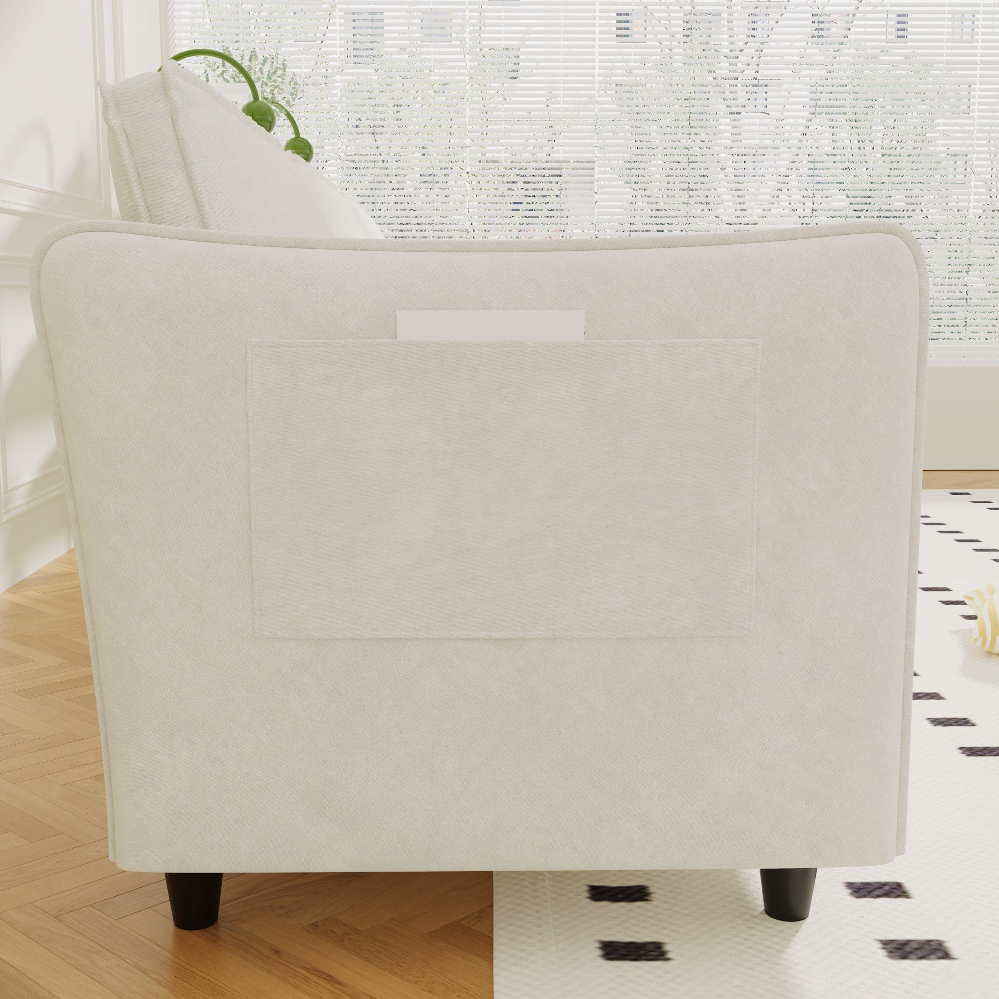 Modern Sofa Couch,74.27'' Loveseat Sofa Mid Century Comfy Couch, 2-Seater Love Seats for Small Spaces, Apartment,Beige