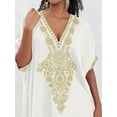 thumbnail image 4 of Bsubseach Long Kaftan Dresses for Women Gold Embroidery Beach Outfits Plus Size Summer Caftan, 4 of 5