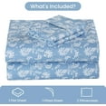 thumbnail image 2 of Floral Queen Sheets Soft Breathable Microfiber Vintage Printed Bed Sheet Set Deep Pocket Fitted Sheet Included Flower Pattern, 2 of 7