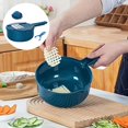 thumbnail image 6 of Cheese Grater with Container,5 In 1 Slicer for Kitchen,Multi Purpose Vegetable Slicer, Easy to Clean Vegetable Chopper,Cheese Shredder,Julienne Slicer and Peeler, 6 of 9