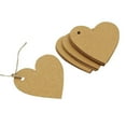 thumbnail image 4 of 100 PCS Heart Shape Blank Kraft Paper Gifts Tags Bonbonniere Wedding Favor Tags with Free Natural Jute Twine, 4 of 5