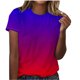 thumbnail image 1 of Fiudx Camisas para Mujer Camiseta Estampada Informal y de Moda para Mujer con Cuello Redondo y Top de Manga Corta, 1 of 4
