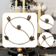 thumbnail image 4 of Candelabro de metal cónico para decoración de mesa, candelabro de hierro, anillos para velas navideñas Portavelas de 5 piezas, 4 of 5