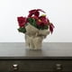 Northlight 13.5" Poinsettia Rouge avec des Pommes de Pin Arrangement Floral Artificiel de Noël – image 2 sur 4