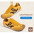 thumbnail image 6 of LUCKY STEP Womens Retro Thin Sole Sneakers Lightweight Wide Toe Box Casual Shoes,Yellow&Black, 6 of 11