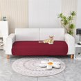 thumbnail image 2 of LYCAQL Reversible Couch Cover for 3 Cushion Couch Sofa Cover for Dogs Water Resistant Furniture Protector Cover with Foam Sticks Elastic Straps for Pet Cat (Sofa, Red), 2 of 5