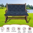 thumbnail image 3 of Porch Swing Cushions with Backrest, 2-3 Seater Waterproof Bench Pad Cushions, Thicken 4" Outdoor Swing Cushions, for Outdoor Patio Garden Furniture (40x60in, Navy Blue), 3 of 7