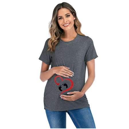 

Ovzne Maternity Clothing Xxl Maternity Clothing Sets For Women Women Maternity Short Sleeve O-Neck Letter Print T-Shirt Tops Pregnancy Blouse Maternity Clothing Fall And Winter