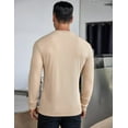 thumbnail image 5 of COOFANDY Men's Long Sleeve Henley Shirts Stretch Ribbed T-Shirts Fashion Casual Basic Tops, 5 of 12