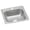 1 Faucet Hole, variant on Dayton Stainless Steel 25" x 19" x 6-5/16", Equal Double Bowl Drop-in Sink, 3 Hole