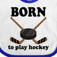 thumbnail image 4 of Inktastic Future Hockey Player Born to Play Hockey Boys Baby Bib, 4 of 4