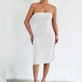 thumbnail image 7 of DYTTDG Women's Strapless Backless Slim Dress | Solid Color Sleeveless Summer Bodycon Dress for Evening, Party & Special Occasion, 7 of 7