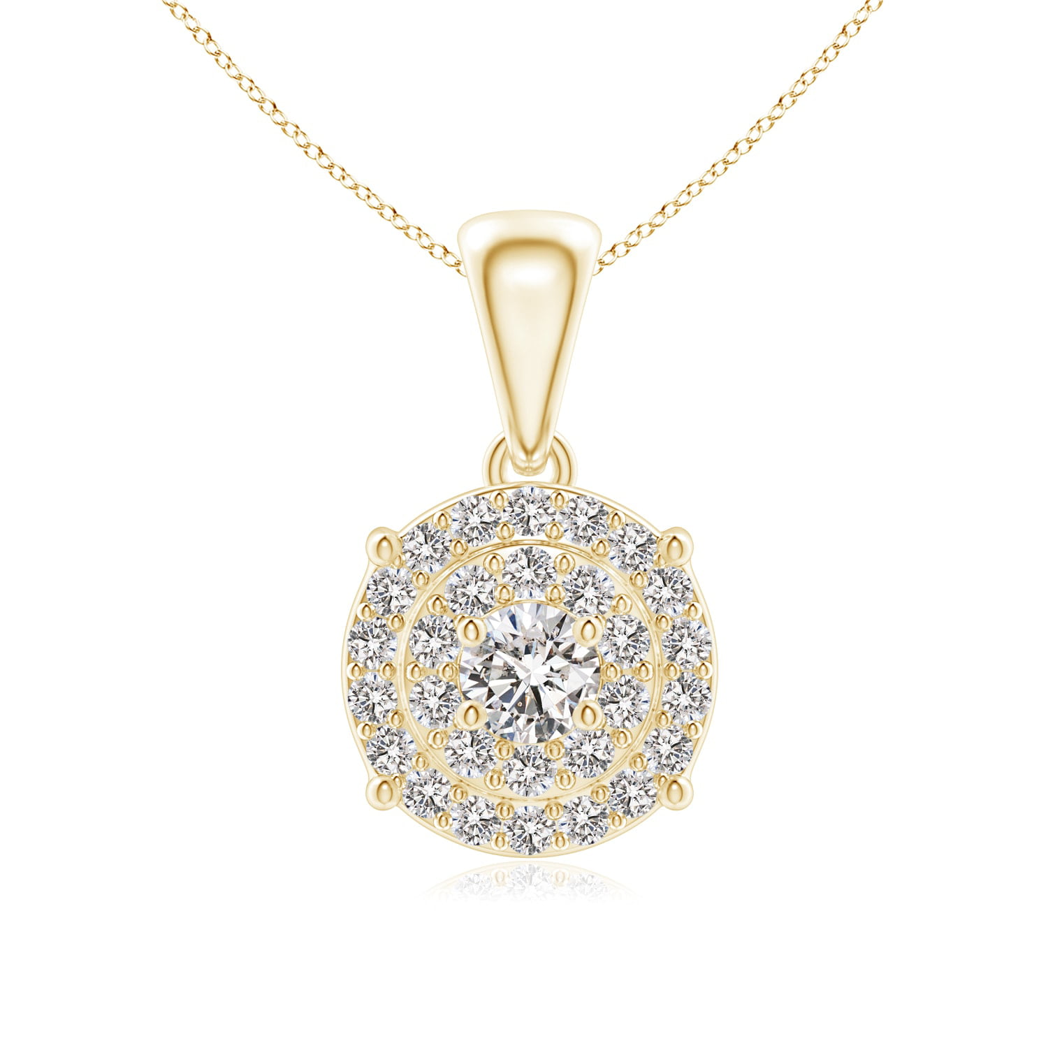 Angara - Valentine Jewelry gift - Dangling Diamond Cluster Pendant in ...