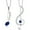 Created Sapphire, September, variant on Gem Stone King 925 Sterling Silver Black Onyx Treble Clef and Eighth Note 2 Pcs Music Pendant Necklace Jewelry Set for Women By Keren Hanan (0.85 Cttw, December Birthstone, Oval 6X4MM, Round 3MM)