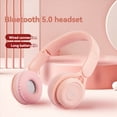 thumbnail image 2 of 2X Diadema Auriculares Bluetooth Y08 Auriculares Inalámbricos Bluetooth Auriculares Portátiles Plegables para Niños Rosado, 2 of 2