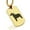 Gold, variant on Stainless Steel Dala Horse Good Luck Charm Dog Tag Pendant Necklace