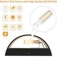 thumbnail image 3 of Aipsun Aluminum Modern Indoor LED Wall Sconce Hardwired Interior Wall Lights Set of 2 Up and Down Wall Mount Light for Living Room Bedroom Hallway Corridor Warm White 3000K(with G9 Bulbs), 3 of 10