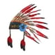 thumbnail image 5 of Tocado indio nativo americano ajustable para fiestas temáticas, para hombres y mujeres Rojo, 5 of 8
