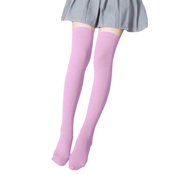 Pink Kids Plain Stockings With Mid-Calf Design For Dance And School Wear Composed Of Soft Fabric Ideal For Ages 10-13 Care With Hand Laundering