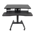 thumbnail image 3 of Electric 31.5x25" Stand Up Desk Workstation, Black Table Top, Black Frame, 3 of 10