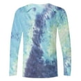 thumbnail image 2 of Tawop Men Shirts Crew Neck Long Sleeve Pullover Graphic Workout Casual Light Blue L, 2 of 5