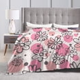 thumbnail image 6 of Pastel Flower Geometry Throw Blanket, Anti-Pilling Ultra-Soft Micro Fleece Cover Blanket for Bed Sofa, for All Seasons, 40"x30", 6 of 9