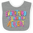 thumbnail image 3 of Inktastic Everything is Gonna be Alright Inspirational Quote Boys or Girls Baby Bib, 3 of 4