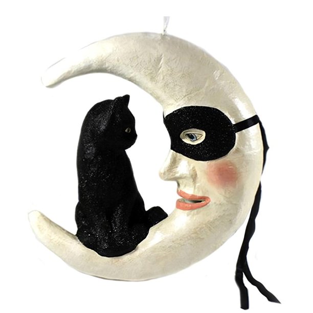 Injueey Decoración de gato en la luna, decoración colgante para ventana, colgante de gato, decoración para el hogar, colgante colgante hecho a mano Iluminación y accesorios Injueey HA017202-00