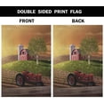 thumbnail image 3 of Red Barn and Tractor Garden Yard Flag 12.5"x 18" Double Sided Polyester Sun Rising Over the Horizon on Farm House Flag Banners for Patio Lawn Outdoor Home Decor, 3 of 6