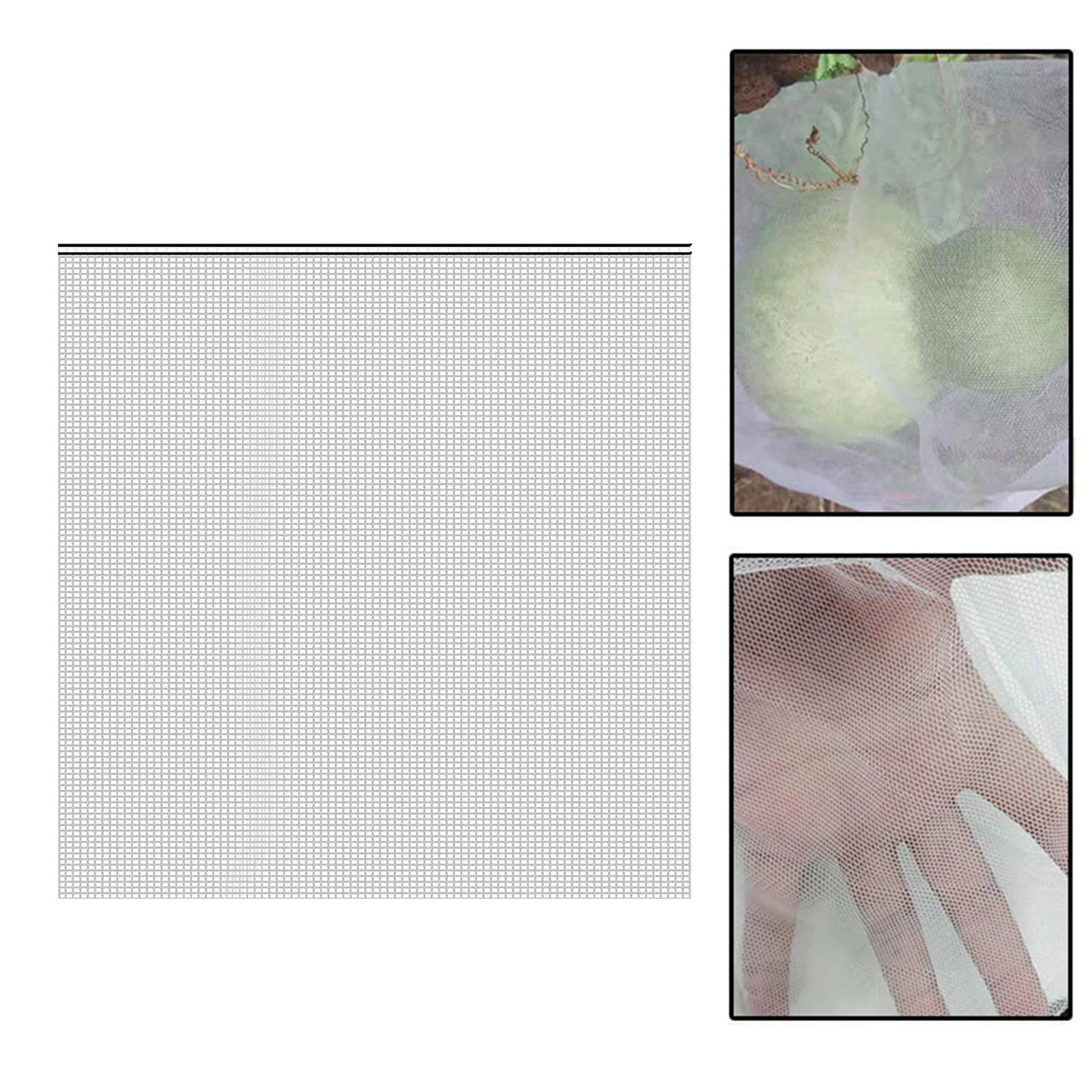 WPOtee Nylon Mesh Bag,100Pcs Netting Bags Nylon Net Barrier Bag with Drawstring for Protecting Plant Reusable 