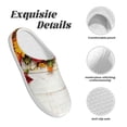 thumbnail image 5 of Fotbe Thanksgiving With Autumn Pattern Women's Fuzzy Curly Fur Memory Foam Loafer Slippers Indoor Outdoor Slippers Winter Home Shoes-39/40, 5 of 7