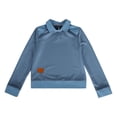 thumbnail image 6 of Bovxnpu Boys Long Sleeve Denim Shirts Undershirts Long Sleeve Collared Denim Panel Pullover Solid Casual Kids Tees, 6 of 9
