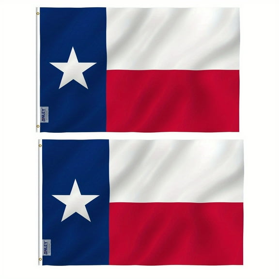 (2 pack) Anley Fly Breeze 4x6 Foot Texas State Flag - Texan TX Flags Polyester