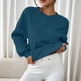 thumbnail image 5 of Enjoytime Crewneck Sweatshirts Women Long Sleeve Solid Color Pullover Top Fall Fashion Soft Lightweight Casual Sweatshirt, 5 of 8