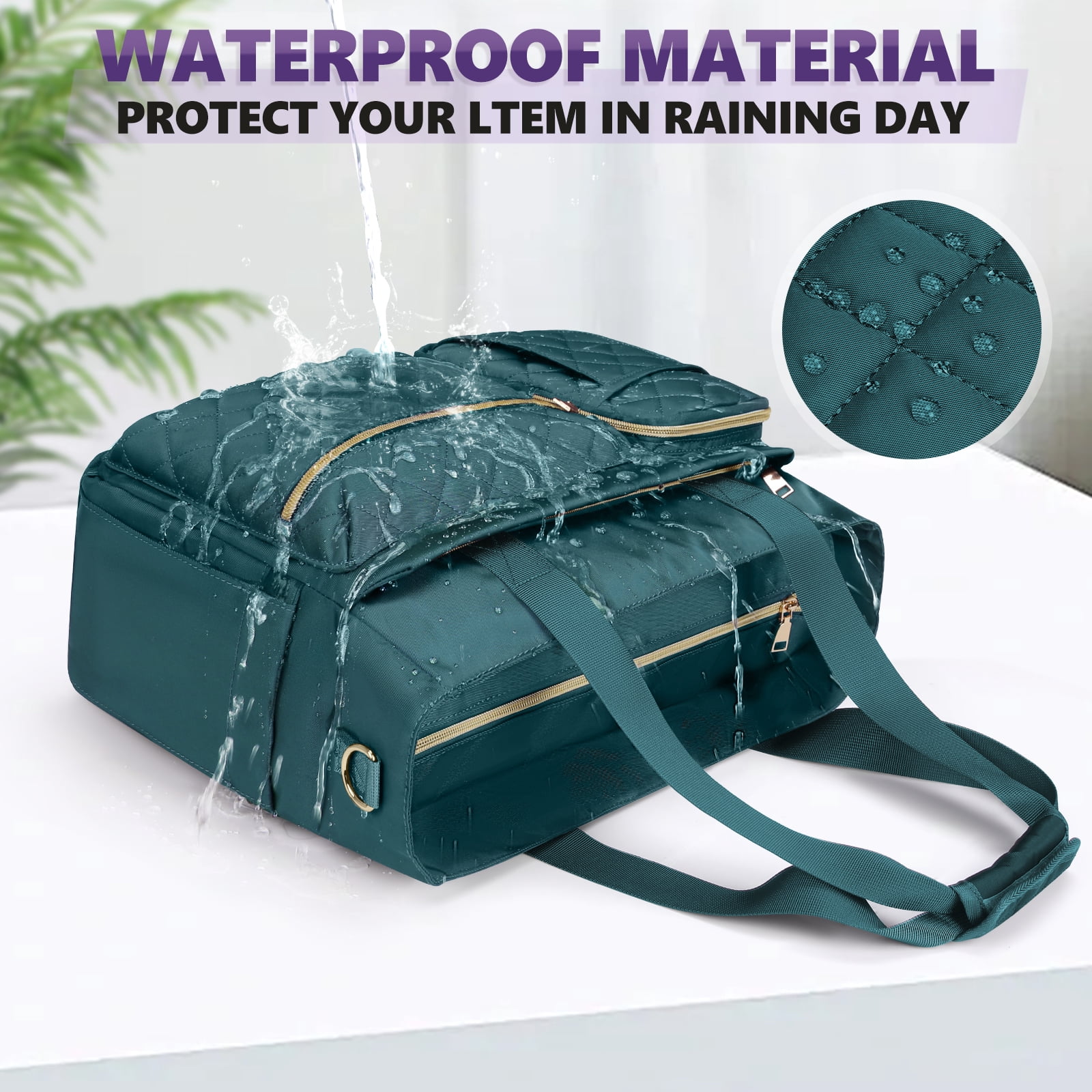 Teacher Tote Bag 15.6 inch Laptop Bag for Women Laptop Briefcase Work Bags Nurse Tote Professional Computer Messenger Shoulder Bags for Office, College, Nursing,DarkGreen
