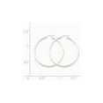 thumbnail image 2 of Sterling Silver 2.5mm Round Hoop Earrings - 4.0 Grams - Measures 44x47mm Wide 2.5mm Thick, 2 of 2