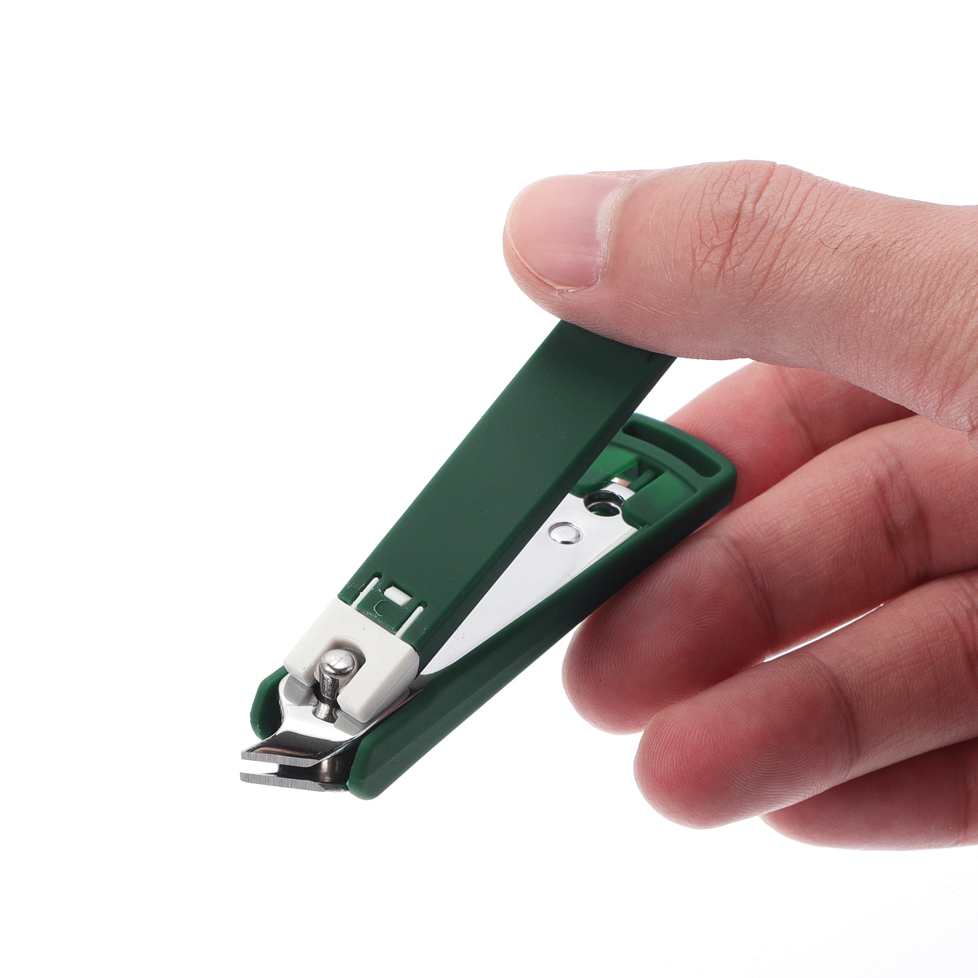 Unique Bargains Nail Clipper With Key Ring 1 Set Green