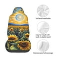 thumbnail image 4 of Daiia Starry Sky Moon Sunflower Printed Car Seat Cover - Waterproof & Sweatproof - Universal Fit, Machine Washable, Non-Slip - Seat Protector for Car, Truck, SUV, Van (1 Pack), 4 of 5