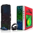 thumbnail image 1 of Restored HP G4 Gaming Desktop Computer PC Carbon Red Intel i5,16GB RAM,256GB SSD OS + 2x500GB HDD,GT 730 Graphics,RGB KBM with AI Copilot,WiFi,RGB Headphone,Windows 11, 1 of 9