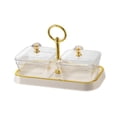 thumbnail image 3 of Bandeja para servir dividida, contenedor de almacenamiento, práctica caja portátil para almacenar alimentos, mesa 2 compartimentos, 3 of 9