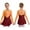 Orange&Burgundy, variant on Kaerm Big Girl's Sparkly Figure Skating Dresses Ballet Dance Tutu Skirted Jazz Latin Gymnastics Dancewear Brown 6