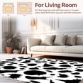 thumbnail image 2 of ODIKA 4'x6' Machine Washable Non-Slip Area Rug, Rustic Black and Cowhide Inspired Design High Traffic Rug, Black, 307343, 2 of 7