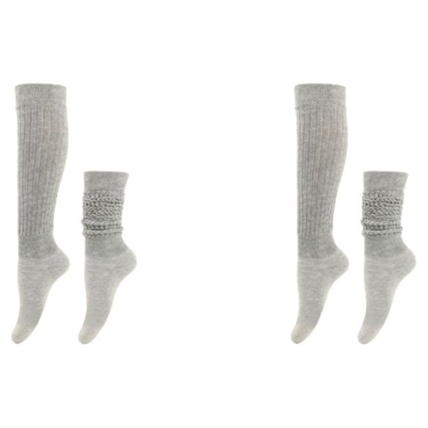 Sonducket Calcetines holgados de superficie lisa de poliéster, 2 uds., pelo Extra para mayor calidez, tela transpirable, duradero, gris claro Gris claro 2Conjunto