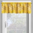 thumbnail image 4 of Ambesonne Yellow and White Valance & Curtain, Ornate Design, 55"x36", Marigold Yellow Tan, 4 of 6