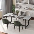 thumbnail image 2 of HOMCOM 63"-79" Extendable Dining Table with Steel Frame for Kitchen, 2 of 10