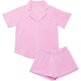 thumbnail image 5 of GEX 100% Cotton Pajamas for Women 2 Piece PJ Set Short Sleeve Button-Down Soft Knit Summer Sleepwear Loungewear S-XXL, 5 of 7